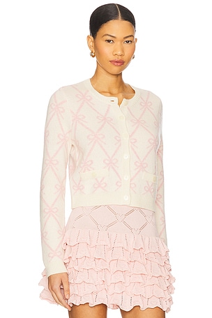 LoveShackFancy Veronika Cardigan in Rose. Size XS. Also