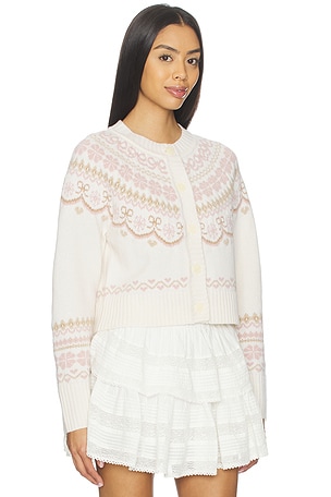 LoveShackFancy Shantae Cardigan in Cream. Size XXS. Also