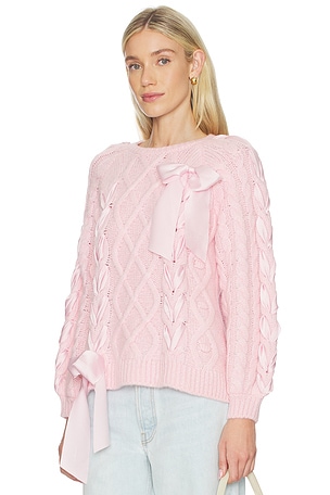LoveShackFancy Kloss Pullover in Pink
