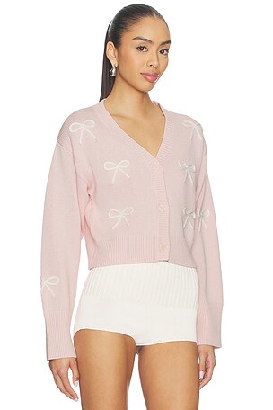 LoveShackFancy Francette Cardigan Top in Pink