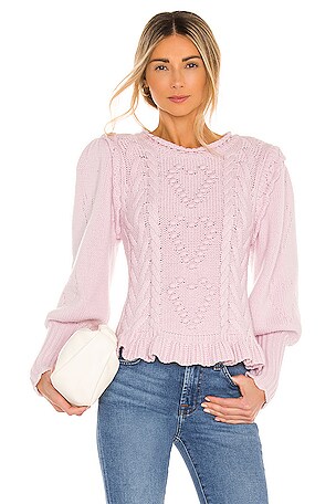 LoveShackFancy good Calantha Pullover Sweater, Small