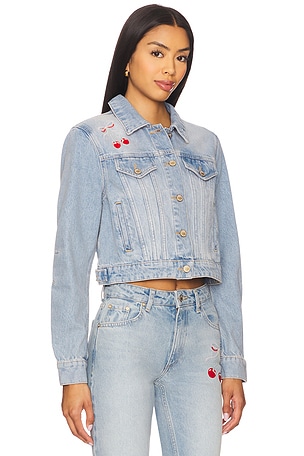 LoveShackFancy Bardot Jacket in Blue