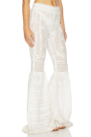 LoveShackFancy Tevla Pant in White