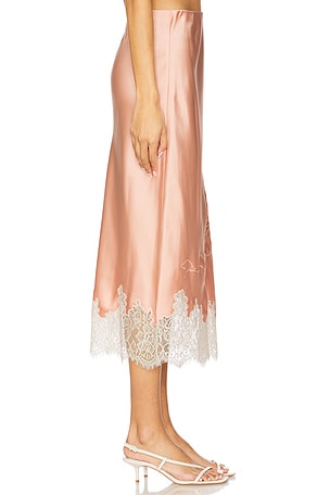 LoveShackFancy Malina Skirt in Blush