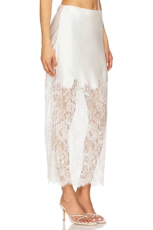 LoveShackFancy Ilene Skirt in Ivory