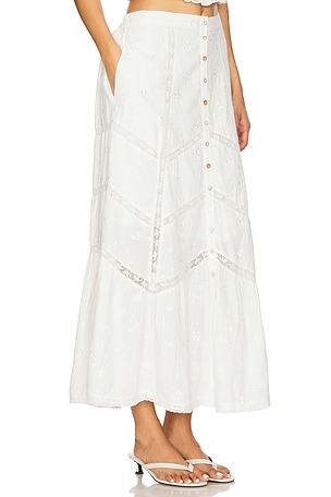 LoveShackFancy Ritson Skirt in White
