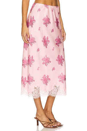 LoveShackFancy Malina Skirt in Pink