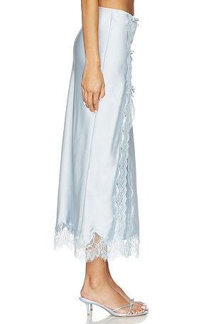 LoveShackFancy Calder Skirt in Baby Blue. Size XS. Also