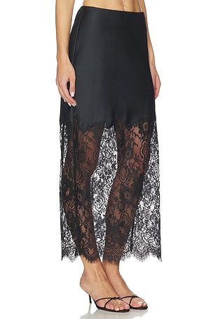 LoveShackFancy Ilene Skirt in Black