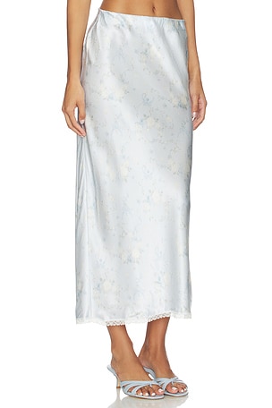 LoveShackFancy Kalo Skirt in Baby Blue