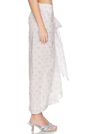 LoveShackFancy Emabella Pareo Skirt in Lavender