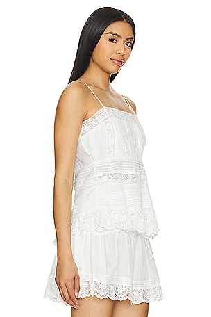 LoveShackFancy Charlieann Top in White