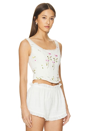 LoveShackFancy Rhapsody Bustier in Cream