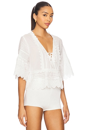 LoveShackFancy Lucce Top in White