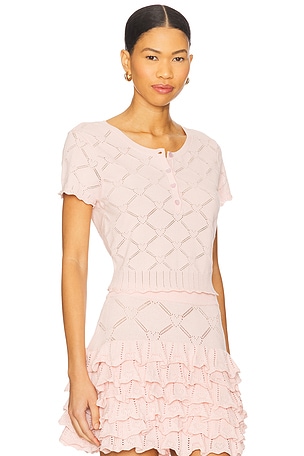 LoveShackFancy Lilifred Top in Pink