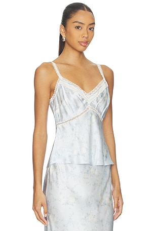 LoveShackFancy Lirena Top in Baby Blue