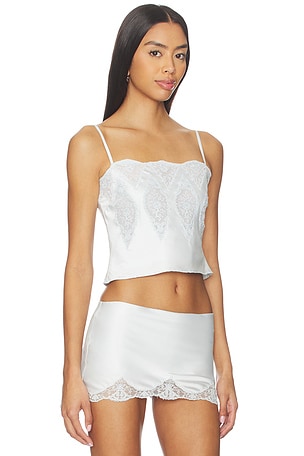 LoveShackFancy Amies Top in Baby Blue