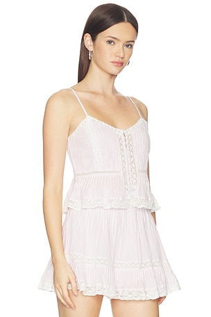 LoveShackFancy Aleni Top en Rose