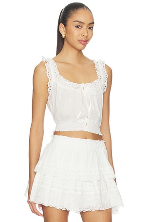 LoveShackFancy Lupo Top in White