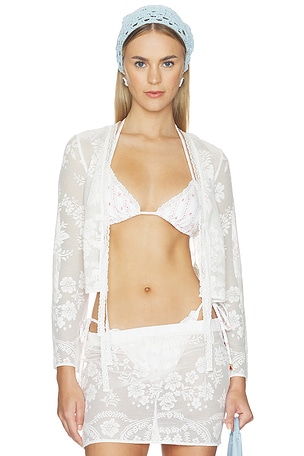 LoveShackFancy Stacellea Top in White