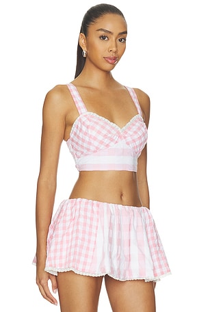 LoveShackFancy Ricky Top in Pink