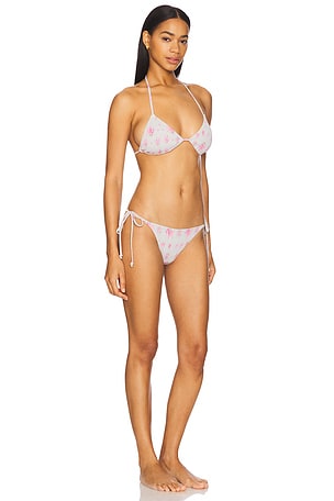 LoveShackFancy Saoirse Bikini in White