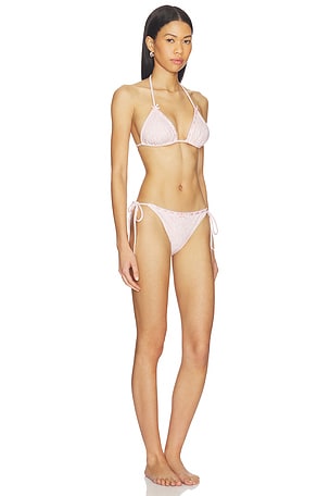 LoveShackFancy Harbor Bikini in Pink