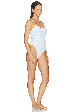 LoveShackFancy Olivienne Swimsuit in Blue