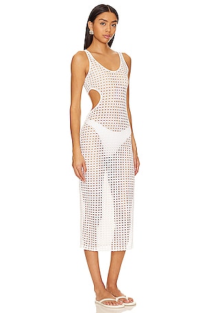 lovewave The Carina Midi Dress in White