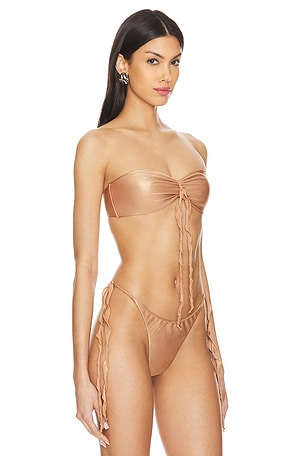 lovewave The Pacha Top in Metallic Bronze