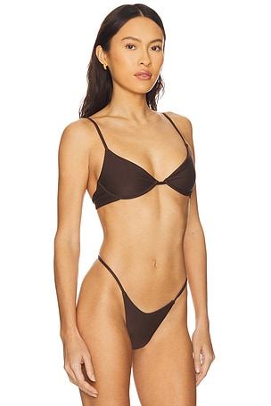 lovewave Frasier Demi Cup Top in Chocolate. Size XXS. Also