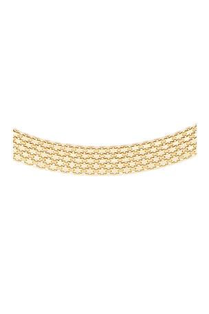 Loren Stewart Chainmail Necklace in Metallic Gold