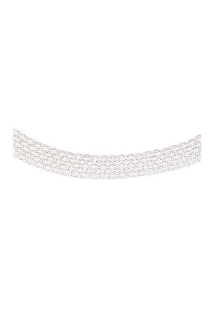 Loren Stewart Chainmail Necklace in Metallic Silver