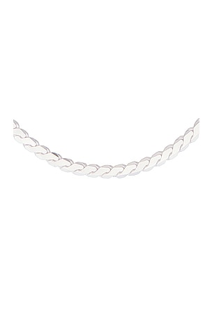 Loren Stewart Serpentine Chain Necklace in Metallic Silver
