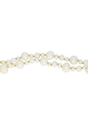Loren Stewart Pearl Wrap Necklace & Belt in White