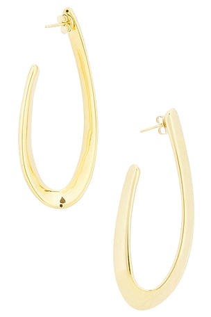 Loren Stewart Florence Hoop Earrings in Metallic Gold