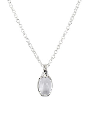 Loren Stewart Crystal Orb Amulet Necklace in Metallic Silver