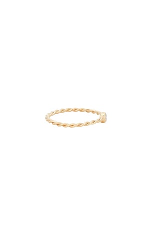 Loren Stewart Spiral Diamond Band Ring in Metallic Gold