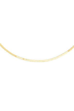 Loren Stewart Herringbone Necklace in Metallic Gold