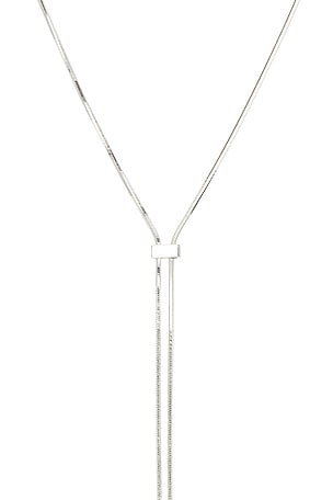 Loren Stewart Bolo Pendant Necklace in Metallic Silver