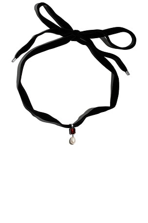 Crimson Pearl Choker Necklace Loren Stewart