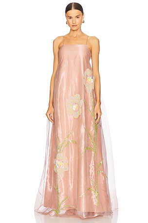 Daffodil Veil Embroidered Dress LA FUORI