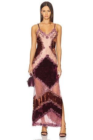 Julia Purple Lace Slip Dress LA FUORI