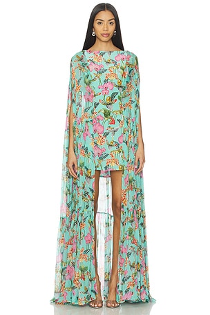 Teal Orchid Bouquet Dress LA FUORI