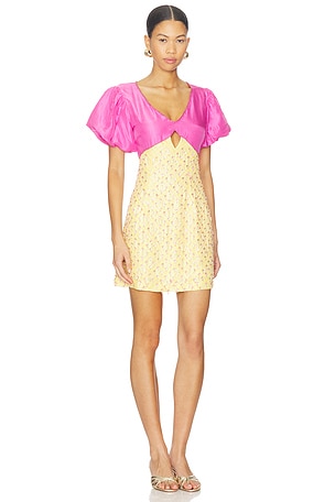 LA FUORI Lime Candy Mini Dress in Yellow