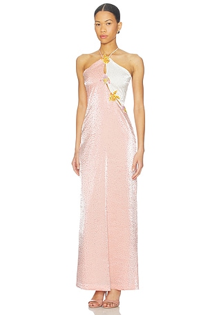 LA FUORI Pink Ditsy Polka Dress in Pink