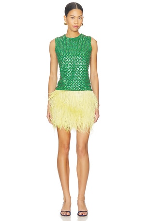 Emerald Crystal Embroidered Dress LA FUORI