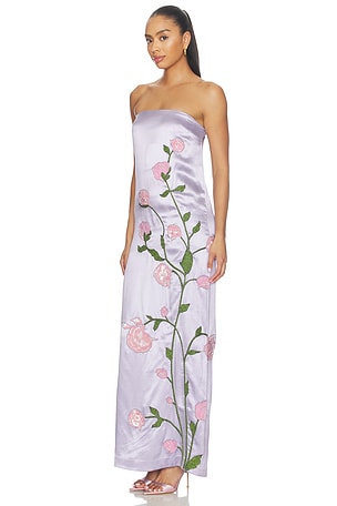 LA FUORI Whispering Tapestry Dress in Purple