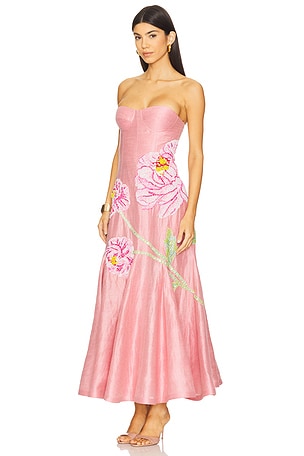 LA FUORI Petaleeza Corset Gown in Pink