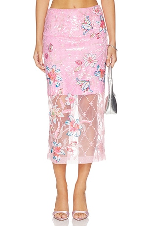 Inked Lily Embroidered Skirt LA FUORI
